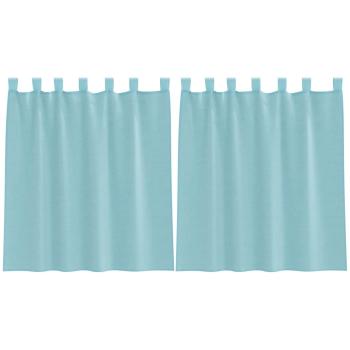 Voile Vorhänge mit Schlaufen 2 Stk. Türkis 140x140 cm