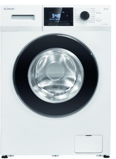 ARDEBO.de Bomann WA 7196 9kg Frontlader Waschmaschine, 60 cm breit, 1400U/Min, 16 Programme, Endzeitvorwahl, Kindersicherung, weiß