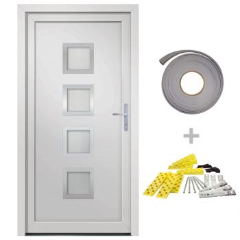 Haustür Weiß 108x208 cm PVC