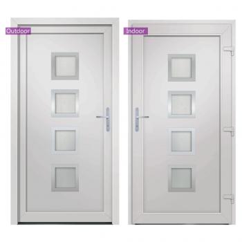 Haustür Weiß 108x208 cm PVC