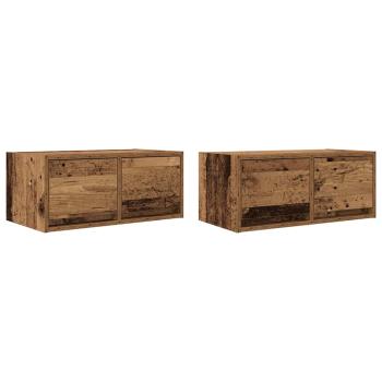 TV-Schränke 2 Stk. Altholz-Optik 60x31x25,5 cm Holzwerkstoff