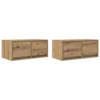 TV-Schränke 2 Stk. Artisan-Eiche 60x31x25,5 cm Holzwerkstoff