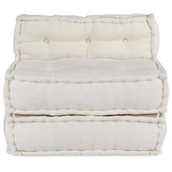 Pouf Modular Creme 70x70x54 cm Stoff