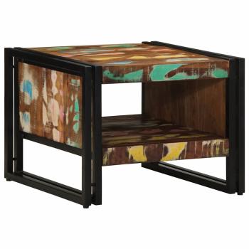 Couchtisch Mehrfarbig 50x50x38 cm Altholz Massivholz