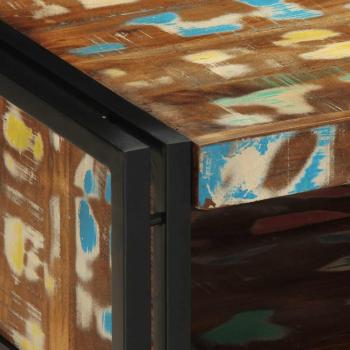 Couchtisch Mehrfarbig 50x50x38 cm Altholz Massivholz