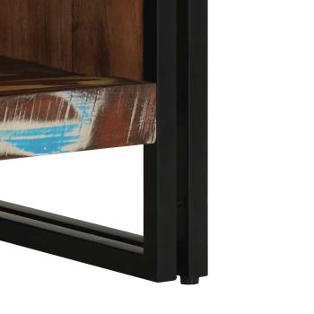 Couchtisch Mehrfarbig 50x50x38 cm Altholz Massivholz