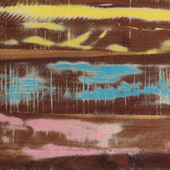 Couchtisch Mehrfarbig 50x50x38 cm Altholz Massivholz