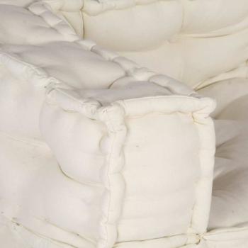 Pouf Modular Creme 140x70x36 cm Stoff