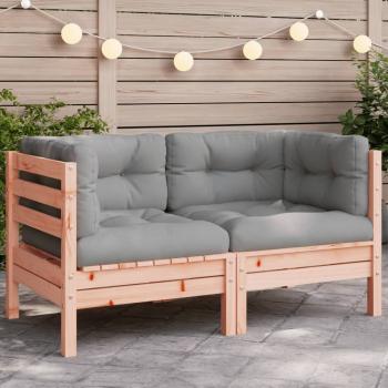 ARDEBO.de - Garten-Ecksofa mit Kissen Massivholz Douglasie