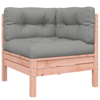 Garten-Ecksofa mit Kissen Massivholz Douglasie