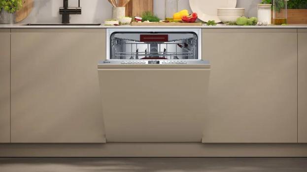 Neff S155ECX15E N50 Vollintegrierter Geschirrspüler, 60 cm breit, 14 Maßgedecke, AquaStop, HomeConnect, Flex Besteckschublade, Time Light