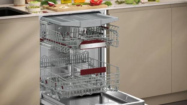 Neff S155ECX15E N50 Vollintegrierter Geschirrspüler, 60 cm breit, 14 Maßgedecke, AquaStop, HomeConnect, Flex Besteckschublade, Time Light