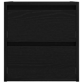 Wand-Nachttisch Schwarz Eichen-Optik 38x34x40 cm