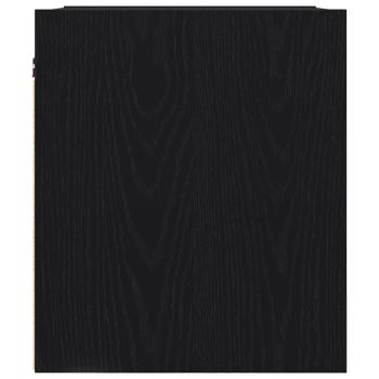 Wand-Nachttisch Schwarz Eichen-Optik 38x34x40 cm