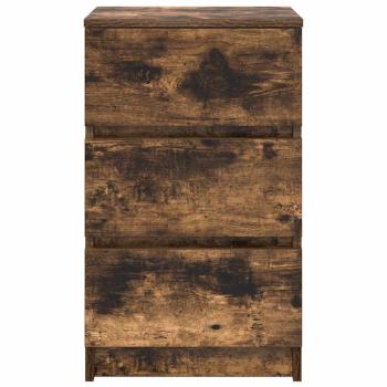 Nachttisch mit 3 Schubladen Räuchereiche 39x35x65 cm
