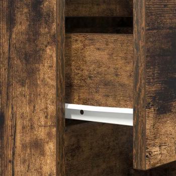 Nachttisch mit 3 Schubladen Räuchereiche 39x35x65 cm