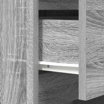 Nachttisch mit 3 Schubladen Grau Sonoma 39x35x65 cm