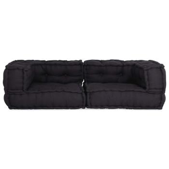 Pouf Modular Anthrazit 140x70x36 cm Stoff