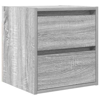 Wand-Nachttisch Grau Sonoma 38x34x40 cm