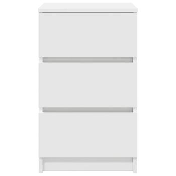 Nachttische mit 3 Schubladen 2 Stk. Weiß 39x35x65 cm