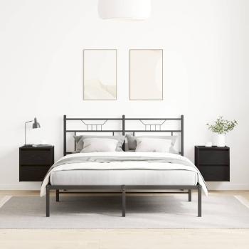 Wand-Nachttische 2 Stk. Schwarz Eichen-Optik 38x34x40 cm