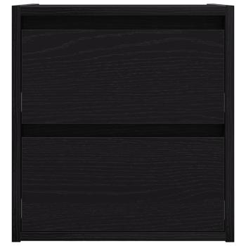 Wand-Nachttische 2 Stk. Schwarz Eichen-Optik 38x34x40 cm