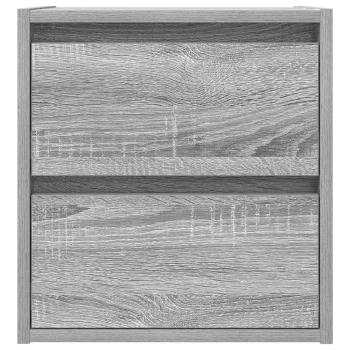 ARDEBO.de - Wand-Nachttische 2 Stk. Grau Sonoma 38x34x40 cm