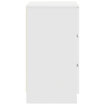 Nachttisch mit 3 Schubladen Weiß 39x35x65 cm