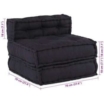Pouf Modular Anthrazit 70x70x54 cm Stoff
