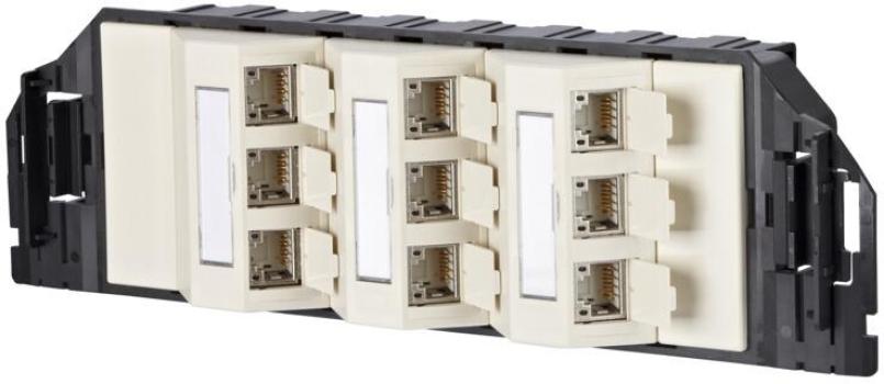ARDEBO.de Metz Connect C6Amodul 9 Port 180°M GB3 Anschlusseinheit, perlweiß (130B11S90301-E)