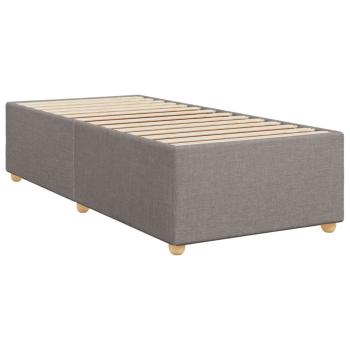 ARDEBO.de - Boxspringbett mit Matratze Taupe 80x200 cm Stoff