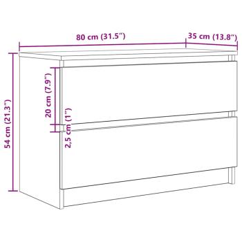 TV-Schrank Grau Sonoma 80x35x54 cm Holzwerkstoff