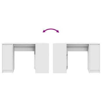 Schreibtisch Weiß 120x42x76 cm Holzwerkstoff