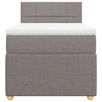 Boxspringbett mit Matratze Taupe 80x200 cm Stoff