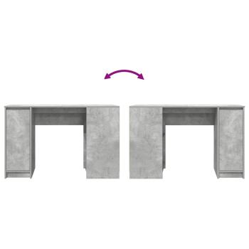 Schreibtisch Betongrau 120x42x76 cm Holzwerkstoff