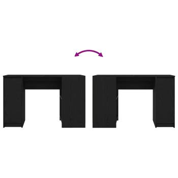 Schreibtisch Schwarz Eichen-Optik 120x42x76 cm Holzwerkstoff