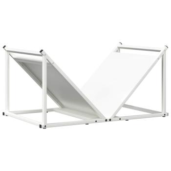 Brennholzregal Weiß 70x43x34,5 cm Kaltgewalzter Stahl