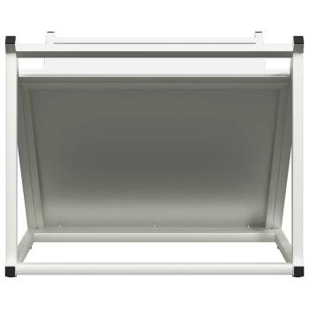 Brennholzregal Weiß 70x43x34,5 cm Kaltgewalzter Stahl