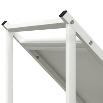 Brennholzregal Weiß 70x43x34,5 cm Kaltgewalzter Stahl