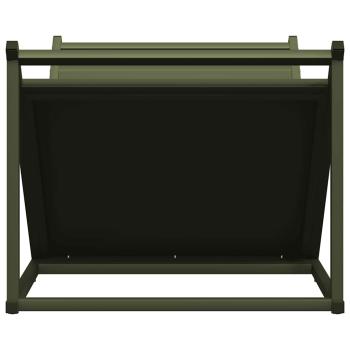 Brennholzregal Olivgrün 70x43x34,5 cm Kaltgewalzter Stahl