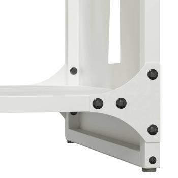 Brennholzregal Weiß 40x30x80 cm Kaltgewalzter Stahl