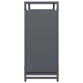 Brennholzregal Anthrazit 90x28x65 cm Kaltgewalzter Stahl