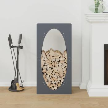Brennholzregal Anthrazit 50x23x100 cm Kaltgewalzter Stahl