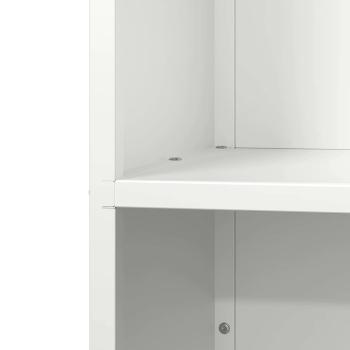 Brennholzregal Weiß 40x30x80 cm Kaltgewalzter Stahl