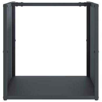 Brennholzregal Anthrazit 40x40x40 cm Kaltgewalzter Stahl