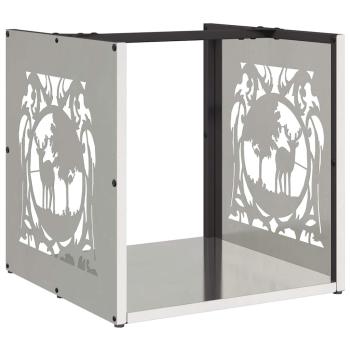 Brennholzregal 40x40x40 cm Edelstahl