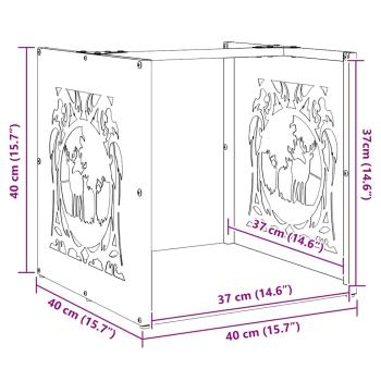 Brennholzregal 40x40x40 cm Edelstahl