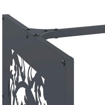 Brennholzregal Anthrazit 40x40x40 cm Kaltgewalzter Stahl