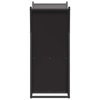 Brennholzregal Schwarz 69,5x35x81 cm Kaltgewalzter Stahl
