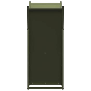 Brennholzregal Olivgrün 69,5x35x81 cm Kaltgewalzter Stahl